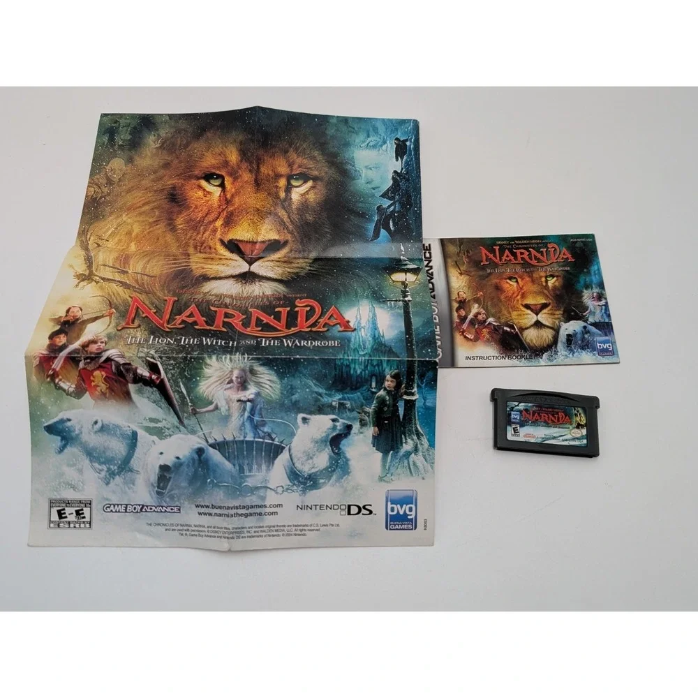 The Chronicles of Narnia - Nintendo Game Boy Advance GBA W Manual & Poster